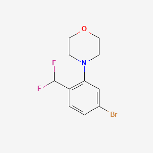 molecular formula C11H12BrF2NO B2906989 4-[5-Bromo-2-(difluoromethyl)phenyl]morpholine CAS No. 2248316-16-5
