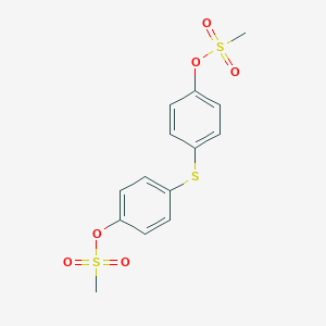 molecular formula C14H14O6S3 B290699 4-({4-[(Methylsulfonyl)oxy]phenyl}sulfanyl)phenyl methanesulfonate 