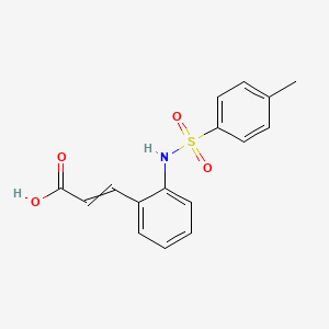 molecular formula C16H15NO4S B2906993 3-{2-[(4-Methylbenzene-1-sulfonyl)amino]phenyl}prop-2-enoic acid CAS No. 777898-58-5