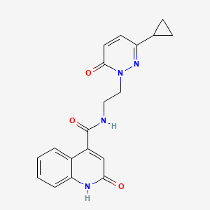 N-(2-(3-cyclopropyl-6-oxopyridazin-1(6H)-yl)ethyl)-2-hydroxyquinoline-4-carboxamide