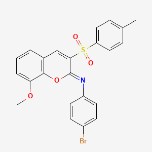 molecular formula C23H18BrNO4S B2907008 (Z)-4-bromo-N-(8-methoxy-3-tosyl-2H-chromen-2-ylidene)aniline CAS No. 904436-63-1