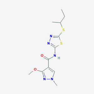 molecular formula C12H17N5O2S2 B2907018 N-(5-(sec-butylthio)-1,3,4-thiadiazol-2-yl)-3-methoxy-1-methyl-1H-pyrazole-4-carboxamide CAS No. 1171428-77-5
