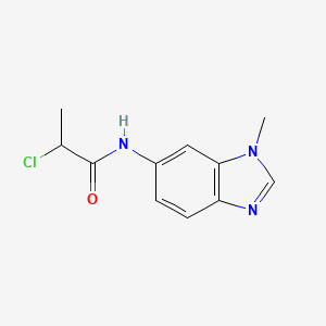 molecular formula C11H12ClN3O B2907019 2-Chloro-N-(3-methylbenzimidazol-5-yl)propanamide CAS No. 2411293-68-8