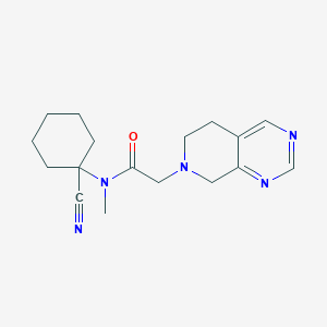 molecular formula C17H23N5O B2907023 N-(1-cyanocyclohexyl)-N-methyl-2-{5H,6H,7H,8H-pyrido[3,4-d]pyrimidin-7-yl}acetamide CAS No. 1333725-70-4
