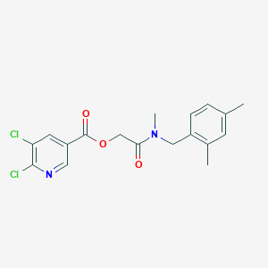molecular formula C18H18Cl2N2O3 B2907036 [2-[(2,4-Dimethylphenyl)methyl-methylamino]-2-oxoethyl] 5,6-dichloropyridine-3-carboxylate CAS No. 923919-58-8