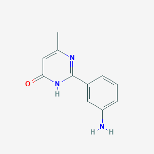 molecular formula C11H11N3O B2907038 2-(3-氨基苯基)-6-甲基-3,4-二氢嘧啶-4-酮 CAS No. 1118787-36-2