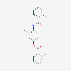 molecular formula C23H21NO3 B290704 3-Methyl-4-[(2-methylbenzoyl)amino]phenyl 2-methylbenzoate 