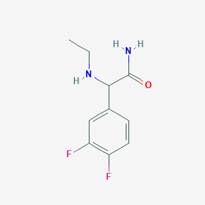 molecular formula C10H12F2N2O B2907043 2-(3,4-Difluorophenyl)-2-(ethylamino)acetamide CAS No. 1214806-81-1