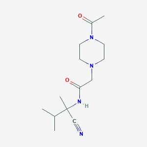 molecular formula C14H24N4O2 B2907044 2-(4-acetylpiperazin-1-yl)-N-(1-cyano-1,2-dimethylpropyl)acetamide CAS No. 1209150-11-7