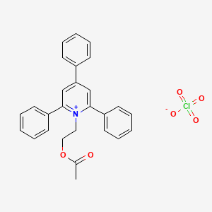 molecular formula C27H24ClNO6 B2907049 1-[2-(Acetyloxy)ethyl]-2,4,6-triphenylpyridin-1-ium perchlorate CAS No. 69821-48-3