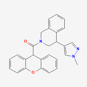 molecular formula C27H23N3O2 B2907050 (4-(1-methyl-1H-pyrazol-4-yl)-3,4-dihydroisoquinolin-2(1H)-yl)(9H-xanthen-9-yl)methanone CAS No. 2177450-02-9