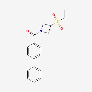 molecular formula C18H19NO3S B2907051 [1,1'-Biphenyl]-4-yl(3-(ethylsulfonyl)azetidin-1-yl)methanone CAS No. 2034401-97-1