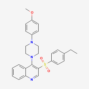 molecular formula C28H29N3O3S B2907058 3-((4-Ethylphenyl)sulfonyl)-4-(4-(4-methoxyphenyl)piperazin-1-yl)quinoline CAS No. 902910-31-0