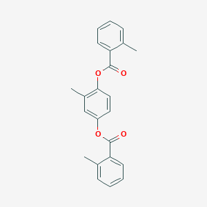 molecular formula C23H20O4 B290706 2-Methyl-4-[(2-methylbenzoyl)oxy]phenyl 2-methylbenzoate 