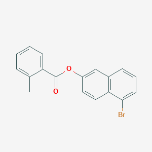 molecular formula C18H13BrO2 B290707 5-Bromo-2-naphthyl 2-methylbenzoate 