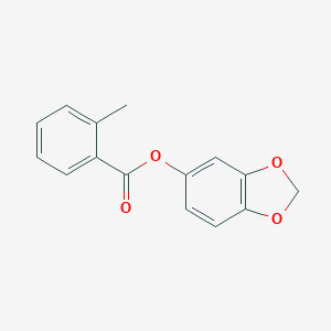 molecular formula C15H12O4 B290708 1,3-Benzodioxol-5-yl 2-methylbenzoate 