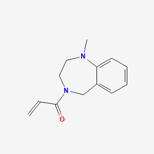 molecular formula C13H16N2O B2907085 1-(1-Methyl-3,5-dihydro-2H-1,4-benzodiazepin-4-yl)prop-2-en-1-one CAS No. 2175580-90-0