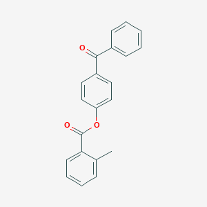 molecular formula C21H16O3 B290709 4-Benzoylphenyl 2-methylbenzoate 