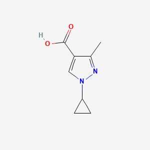 molecular formula C8H10N2O2 B2907094 1-Cyclopropyl-3-methyl-1H-pyrazole-4-carboxylic acid CAS No. 1785307-09-6