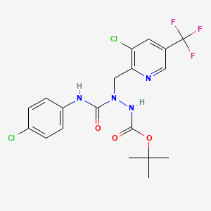 N-({[3-chloro-5-(trifluoromethyl)pyridin-2-yl]methyl}[(4-chlorophenyl)carbamoyl]amino)(tert-butoxy)formamide