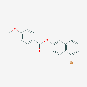 molecular formula C18H13BrO3 B290711 5-Bromo-2-naphthyl 4-methoxybenzoate 