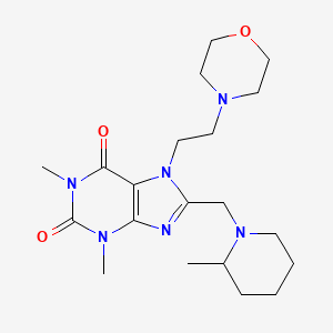 1,3-Dimethyl-8-[(2-methylpiperidin-1-yl)methyl]-7-(2-morpholin-4-ylethyl)purine-2,6-dione