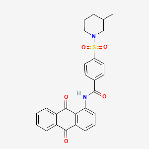 N-(9,10-dioxo-9,10-dihydroanthracen-1-yl)-4-((3-methylpiperidin-1-yl)sulfonyl)benzamide