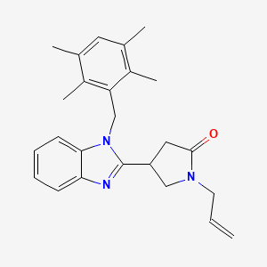 1-allyl-4-(1-(2,3,5,6-tetramethylbenzyl)-1H-benzo[d]imidazol-2-yl)pyrrolidin-2-one