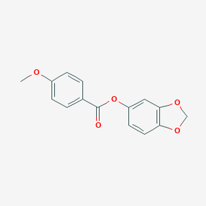 molecular formula C15H12O5 B290713 1,3-Benzodioxol-5-yl 4-methoxybenzoate 