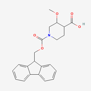 molecular formula C22H23NO5 B2907142 1-[(9H-fluoren-9-ylmethoxy)carbonyl]-3-methoxypiperidine-4-carboxylic acid CAS No. 2193067-96-6