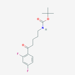 molecular formula C16H21F2NO3 B2907147 tert-butyl N-[5-(2,4-difluorophenyl)-5-oxopentyl]carbamate CAS No. 2009025-82-3