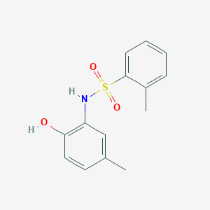 molecular formula C14H15NO3S B290715 N-(2-hydroxy-5-methylphenyl)-2-methylbenzenesulfonamide 