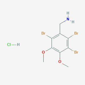 molecular formula C9H11Br3ClNO2 B2907178 (2,3,6-Tribromo-4,5-dimethoxyphenyl)methanamine;hydrochloride CAS No. 2503207-40-5