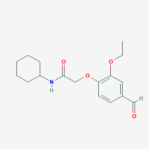 molecular formula C17H23NO4 B2907179 N-cyclohexyl-2-(2-ethoxy-4-formylphenoxy)acetamide CAS No. 336174-18-6