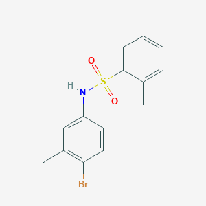 molecular formula C14H14BrNO2S B290718 N-(4-bromo-3-methylphenyl)-2-methylbenzenesulfonamide 