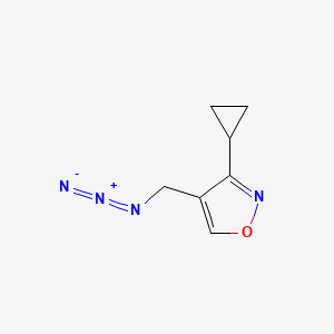 molecular formula C7H8N4O B2907181 4-(Azidomethyl)-3-cyclopropyl-1,2-oxazole CAS No. 2137763-01-8