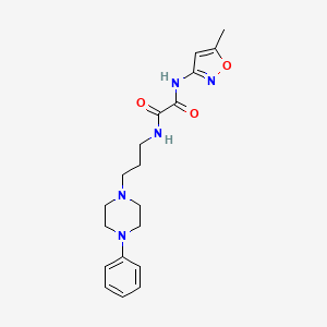 molecular formula C19H25N5O3 B2907196 N1-(5-methylisoxazol-3-yl)-N2-(3-(4-phenylpiperazin-1-yl)propyl)oxalamide CAS No. 1049518-99-1