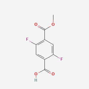 molecular formula C9H6F2O4 B2907198 2,5-Difluoro-4-(methoxycarbonyl)benzoic acid CAS No. 2091316-47-9
