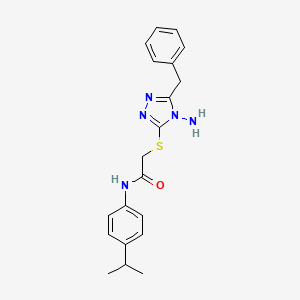 2-[(4-amino-5-benzyl-4H-1,2,4-triazol-3-yl)sulfanyl]-N-[4-(propan-2-yl)phenyl]acetamide