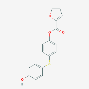 molecular formula C17H12O4S B290722 4-[(4-Hydroxyphenyl)sulfanyl]phenyl 2-furoate 