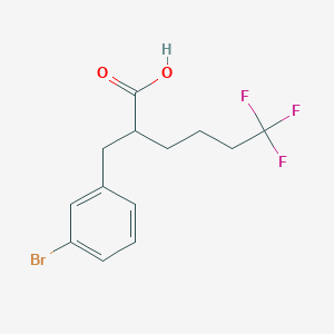 molecular formula C13H14BrF3O2 B2907227 2-[(3-Bromophenyl)methyl]-6,6,6-trifluorohexanoic acid CAS No. 1549672-21-0