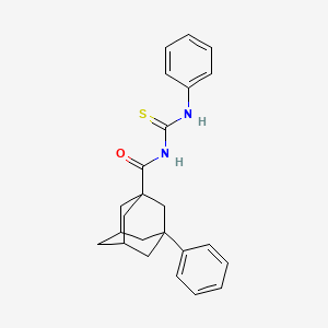 molecular formula C24H26N2OS B2907228 3-phenyl-N-(phenylcarbamothioyl)adamantane-1-carboxamide CAS No. 827014-01-7