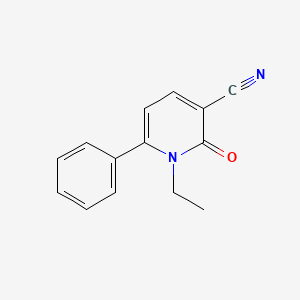 molecular formula C14H12N2O B2907235 1-Ethyl-2-oxo-6-phenyl-1,2-dihydro-3-pyridinecarbonitrile CAS No. 339109-41-0