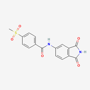 molecular formula C16H12N2O5S B2907243 N-(1,3-dioxoisoindol-5-yl)-4-methylsulfonylbenzamide CAS No. 896346-61-5