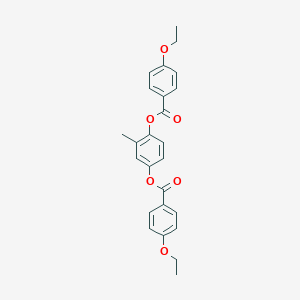 molecular formula C25H24O6 B290726 4-[(4-Ethoxybenzoyl)oxy]-2-methylphenyl 4-ethoxybenzoate 