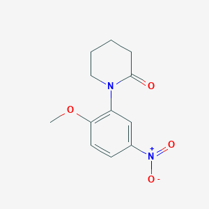 molecular formula C12H14N2O4 B2907264 1-(2-Methoxy-5-nitrophenyl)piperidin-2-one CAS No. 1171377-65-3