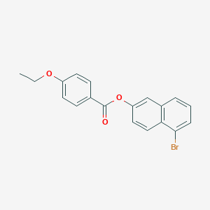 molecular formula C19H15BrO3 B290728 5-Bromo-2-naphthyl 4-ethoxybenzoate 