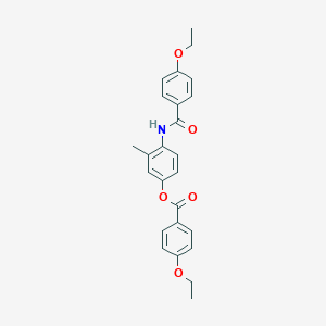 molecular formula C25H25NO5 B290729 4-[(4-Ethoxybenzoyl)amino]-3-methylphenyl 4-ethoxybenzoate 