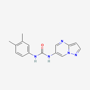 molecular formula C15H15N5O B2907290 1-(3,4-Dimethylphenyl)-3-(pyrazolo[1,5-a]pyrimidin-6-yl)urea CAS No. 2034234-85-8