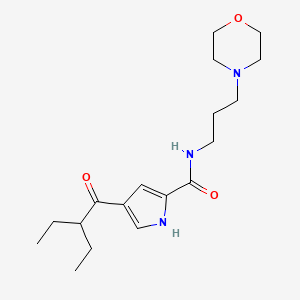 molecular formula C18H29N3O3 B2907307 4-(2-ethylbutanoyl)-N-(3-morpholinopropyl)-1H-pyrrole-2-carboxamide CAS No. 439112-12-6